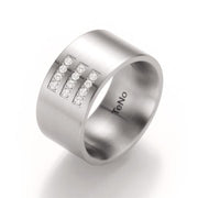 TENO Stainless Steel Diamond Band - FINAL SALE