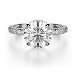 Load image into Gallery viewer, MICHAEL M Crown Hidden Halo Engagement Ring
