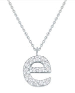 Load image into Gallery viewer, Diamond Baby Typewriter "e" Initial Necklace