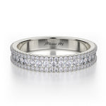 Load image into Gallery viewer, MICHAEL M 3-Row Diamond Wedding or Anniversary Band