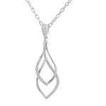 Load image into Gallery viewer, 18K White Gold Open Freeform Diamond Necklace