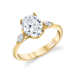 Load image into Gallery viewer, PARADE DESIGNS 14K Yellow Gold 3-Stone Hidden Halo Engagement Ring