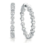 Load image into Gallery viewer, Diamond Hoop Inside/Outside Earrings