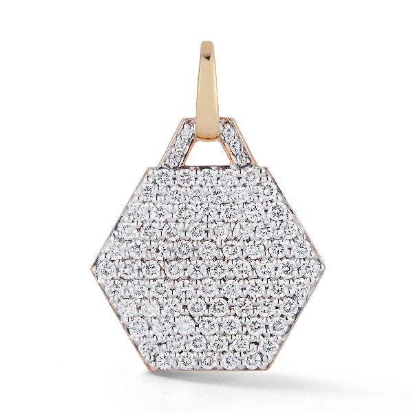 WALTERS FAITH Dora Diamond Small Hexagon Charm Pendant
