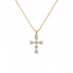 Load image into Gallery viewer, 14K Yellow Gold Diamond Cross Pendant
