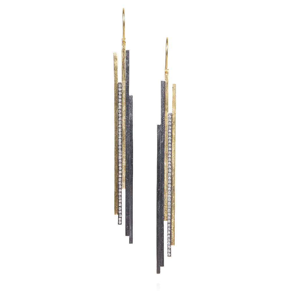 TODD REED Diamond Drop Earrings