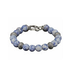 Load image into Gallery viewer, WILLIAM HENRY Beach Comber Silver & Sodalite Beaded Bracelet - Large