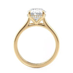 Load image into Gallery viewer, MICHAEL M 18K Yellow Gold Hidden Halo Solitaire Engagement Ring