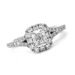 Load image into Gallery viewer, Cushion Cut Halo Engagement Ring - Proposal Ready