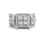 Load image into Gallery viewer, ESTATE Pre-Owned 14K White Gold Invisible Set Princess Cut Diamond Ring