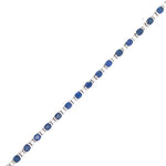 Load image into Gallery viewer, Sapphire and Diamond Tennis Bracelet