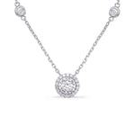 Load image into Gallery viewer, 18K White Gold Diamond Halo Necklace