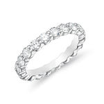 Load image into Gallery viewer, MEMOIRE 18K White Gold Petite Prong Diamond Wedding or Anniversary Eternity Band