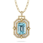 Load image into Gallery viewer, Blue Topaz and White Agate Pendant
