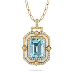 Load image into Gallery viewer, Blue Topaz and White Agate Pendant
