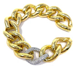 Load image into Gallery viewer, Chunky Gold and Diamond Bracelet
