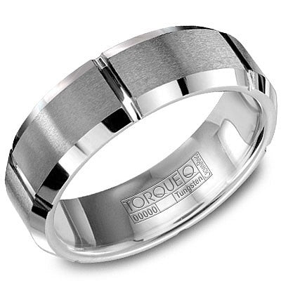 CROWN RING Men's Tungsten Carbide Wedding Band