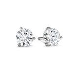 Load image into Gallery viewer, 14K White Gold Natural Diamond Stud Earrings 4.24cttw