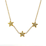 Load image into Gallery viewer, 18K Yellow Gold Star Constellation Diamond Necklace