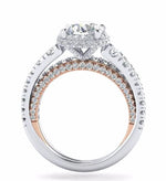 Load image into Gallery viewer, Two-Tone Hidden Halo Diamond Engagement Ring