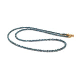 Load image into Gallery viewer, 18K Yellow Gold Blue Diamond Beaded Necklace