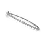 Load image into Gallery viewer, 14K White Gold DIamond Bangle Bracelet
