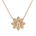 Load image into Gallery viewer, Diamond Flower Necklace
