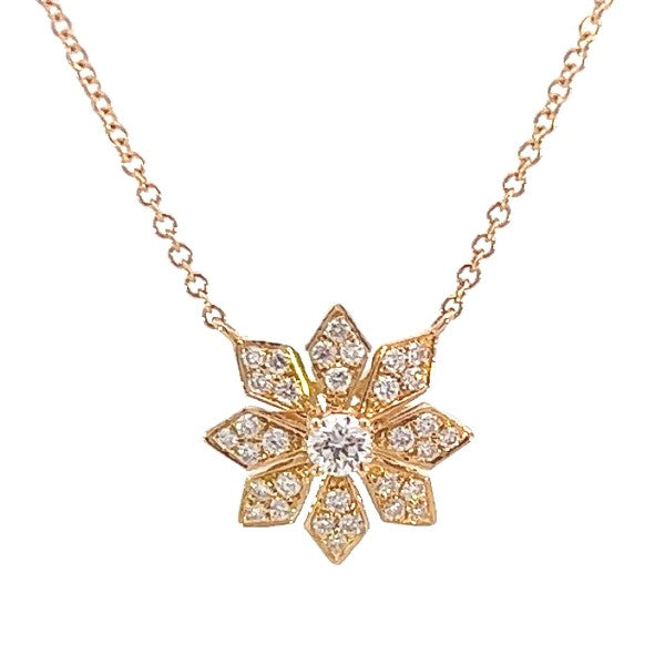 Diamond Flower Necklace