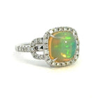 Load image into Gallery viewer, Opal and Diamond Fashion Ring