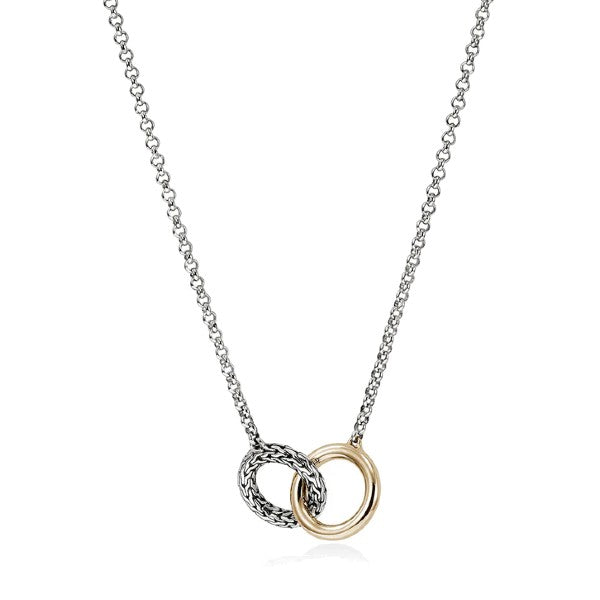 JOHN HARDY Essential Linked Necklace, Gold, Sterling Silver, 2mm