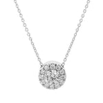 Load image into Gallery viewer, 14K White Gold Diamond Halo Pendant
