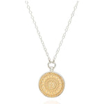Load image into Gallery viewer, Classic Reversible Disc Pendant Necklace
