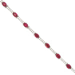 Load image into Gallery viewer, Ruby and Diamond Tennis Bracelet