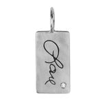 Load image into Gallery viewer, HEATHER B. MOORE Mini Silver "Love" ID Tag