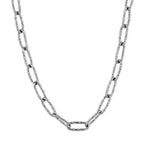 Load image into Gallery viewer, White Gold Oval Link Necklace