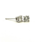 Load image into Gallery viewer, 14K White Gold Natural Diamond Stud Earrings 0.28cttw