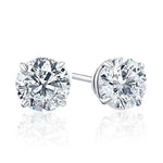 Load image into Gallery viewer, 14K White Gold Natural Diamond Stud Earrings 3.00ctw