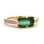 Load image into Gallery viewer, Green Tourmaline and Diamond Ring
