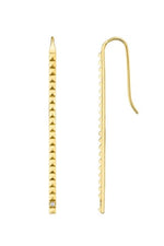 Load image into Gallery viewer, MICHAEL M Single Stone Foundation Bar Earrings