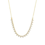 Load image into Gallery viewer, 14K Yellow Gold Trio Cluster Diamond Demi Necklace 2.00cttw