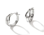 Load image into Gallery viewer, JOHN HARDY Surf Sterling Silver Medium Hoop Earrings
