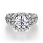 Load image into Gallery viewer, MICHAEL M Stella Halo Engagement Ring