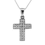 Load image into Gallery viewer, 18K White Gold Diamond Cross Pendant
