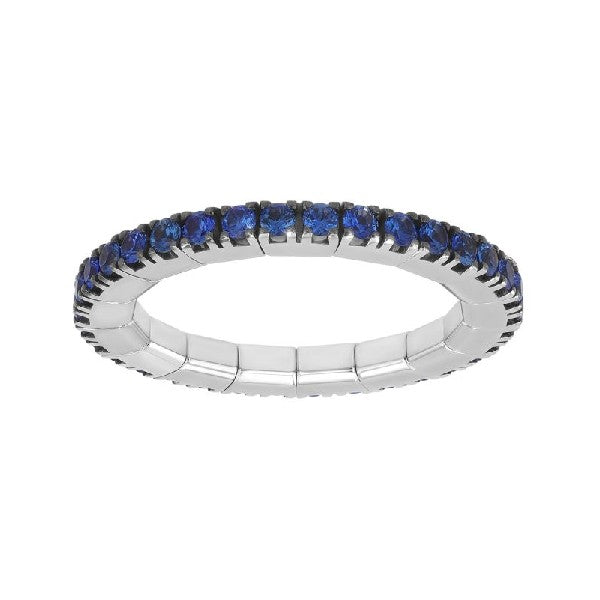 EXTENSIBLE Sapphire & White Gold Stretch Ring