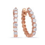 Load image into Gallery viewer, Diamond Hoop Earrings