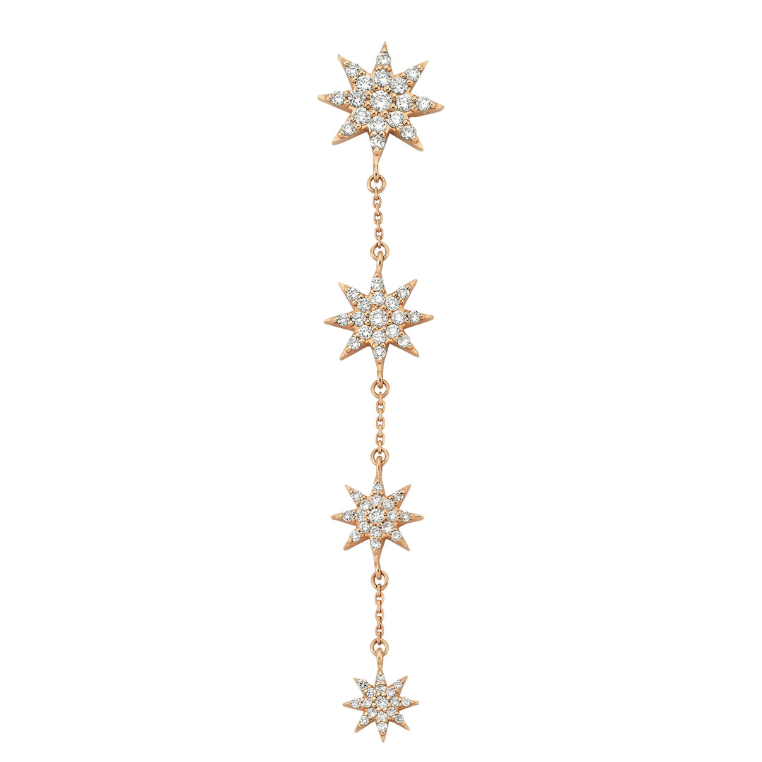 Venus Star Dangling Diamond Earring  - Single