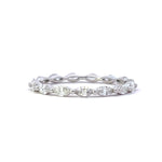 Load image into Gallery viewer, 18K White Gold Marquise Diamond Eternity Stackable Band