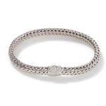 Load image into Gallery viewer, JOHN HARDY Classic Chain Silver Bracelet With Pave Diamond Clasp