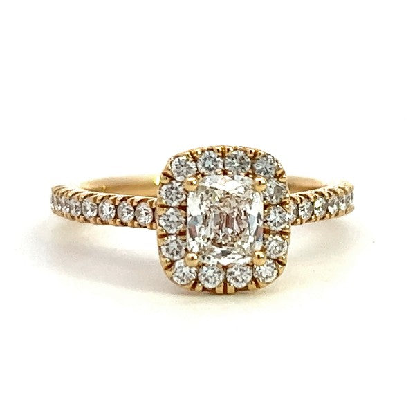 Cushion Cut Halo Engagement Ring - Proposal Ready