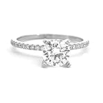 Load image into Gallery viewer, 18K White Gold Diamond Engagement Ring